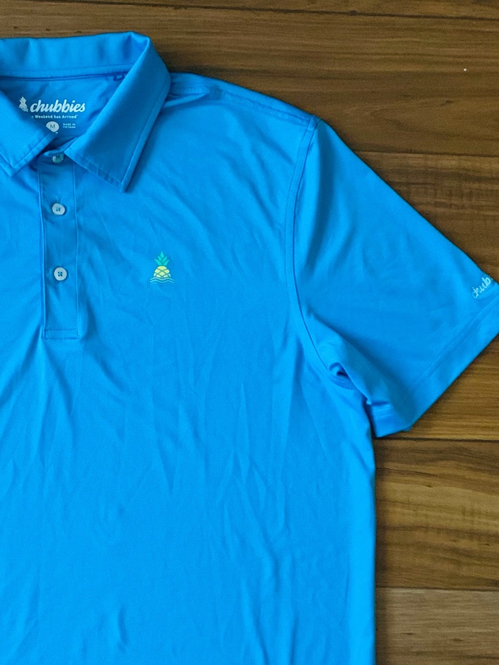 Chubbies Performance Men’s Blue Golf Polo Shirt Size Medium